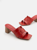 PAZZION, Virginia.E Leather Heels, Red