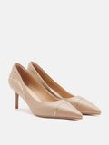 Viv Chain-Trimmed Pointed Leather Heels