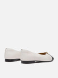 PAZZION, Vowen Cap Toe Leather Flats, Beige
