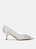 PAZZION, Walton Diamante Cut-Out High Heels, Silver