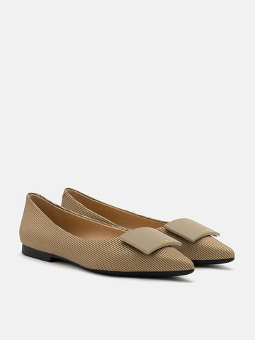 Wynn Textured Leather Pointed Toe Flats