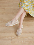 PAZZION, Xandra Crystal Embroidered Espadrilles, Almond
