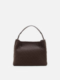 PAZZION, Xavia Bead Charmed Woven Bag, Darkbrown