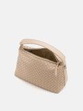 PAZZION, Xyla Woven Leather Bag, Almond