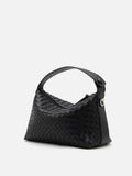 PAZZION, Xyla Woven Leather Bag, Black